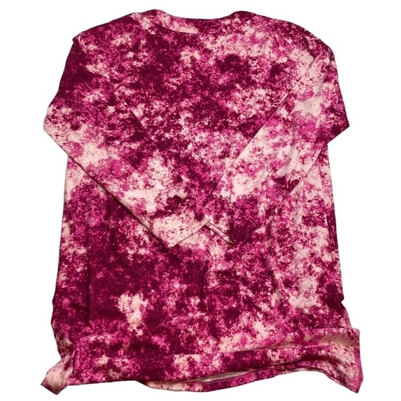 Jenni Printed Long Sleeve Sleep Shirt Pink Splash Tie Dye Small NWOT - Picture 5 of 5